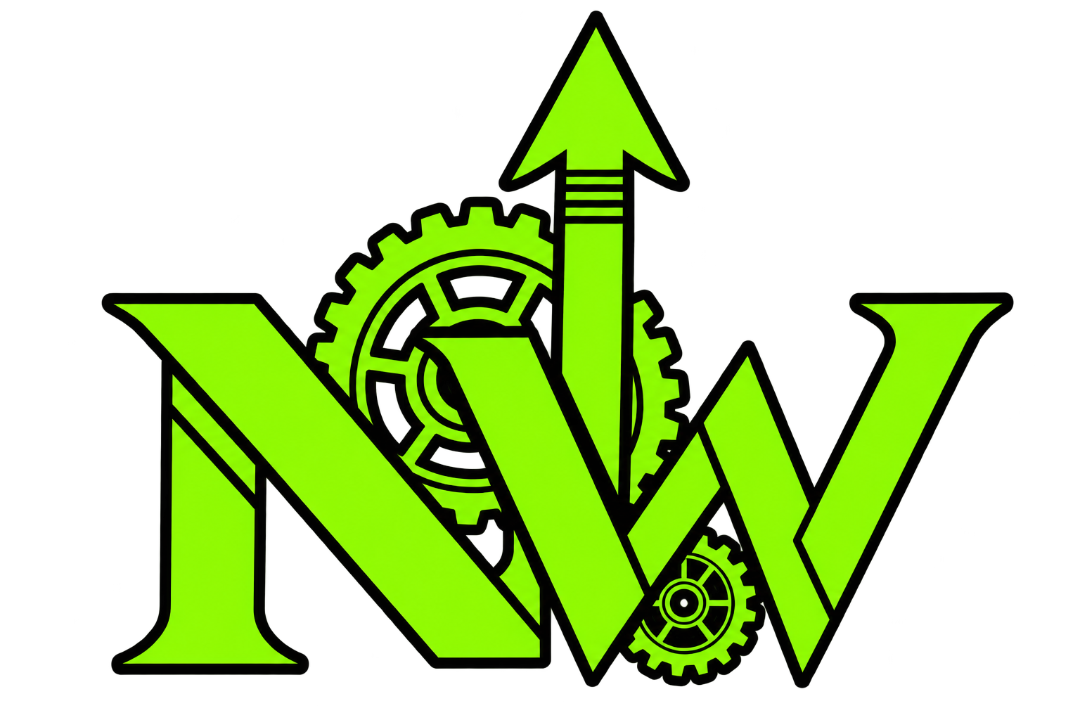 NockWorks Innovations NV arrow and gear logo